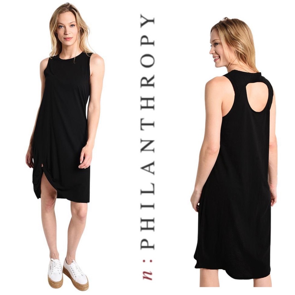 NWT N:Philanthropy Black Cat “Boo” Tank Dress - Picture 4 of 11